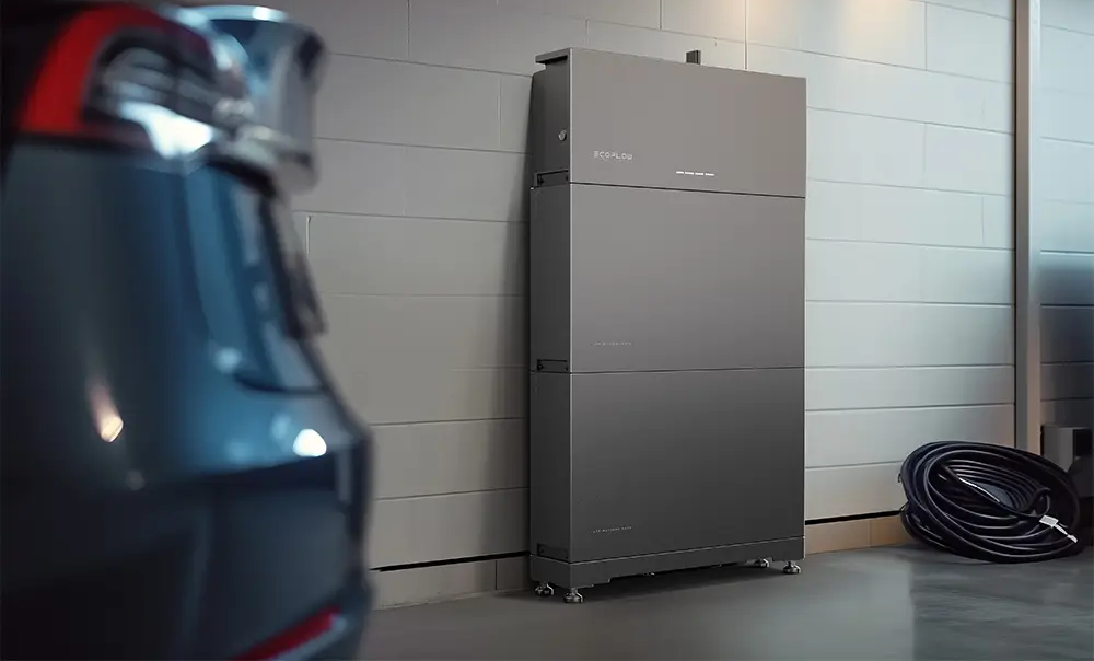 EcoFlow home battery storage unit for solar energy